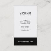 Mod zwart wit klasje Vastgoedkaarten Visitekaartje (Achterkant)