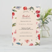 Moda Coquette Cherry en una gran ducha de novia Kaart (Staand voorkant)