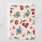 Moda Coquette Cherry en una gran ducha de novia Kaart (Achterkant)