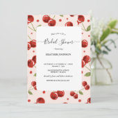 Moda Coquette Cherry en una gran ducha de novia Kaart (Staand voorkant)