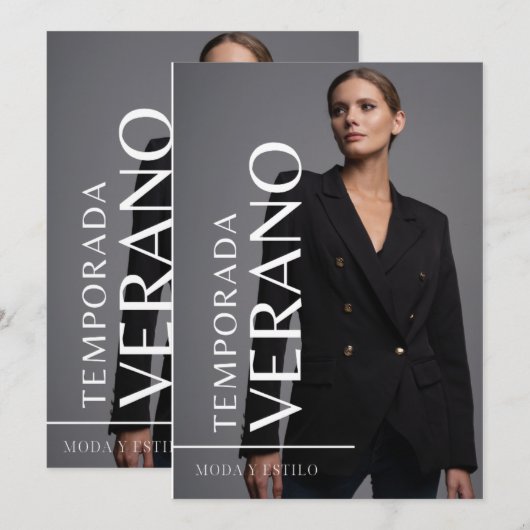 Moda diseño kaart (Voorkant / Achterkant)