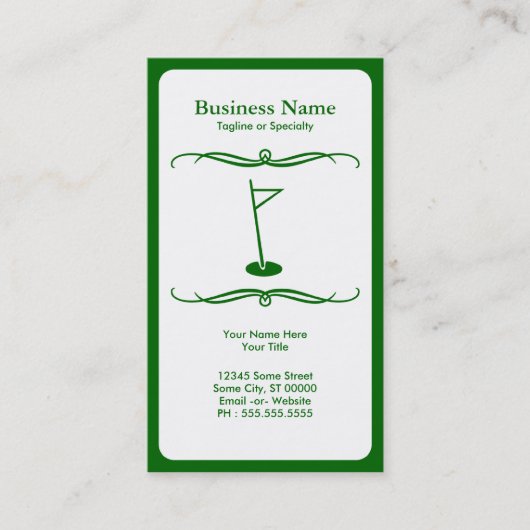 modaal golf visitekaartje (Voorkant)