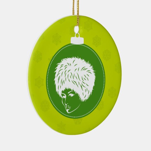 Modachtig Limoen kerstfeest Keramisch Ornament (Rechts)