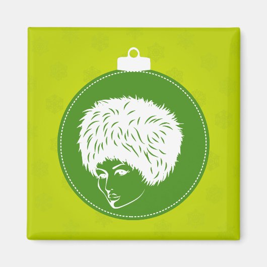 Modachtig Limoen kerstfeest Magneet (Voorkant)