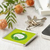 Modachtig Limoen kerstfeest Sleutelhanger (Zijkant)