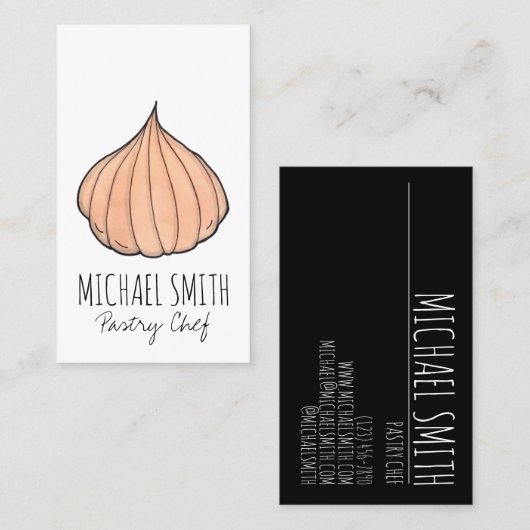 Modak Coconut Mithai Indian Sweet Pastry Chef Visitekaartje (Voorkant / Achterkant)