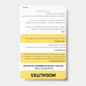 Modaliteiten (Warm/Koud) Badge Card Referentie (Achterkant)