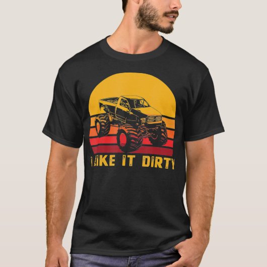 Modder Bogging Retro Dirty Muddin Racing T-shirt (Voorkant)