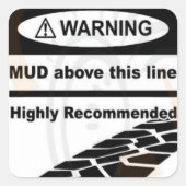 Modder boven deze lijn Sticker (Voorkant)