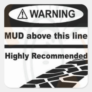 Modder boven deze lijn Sticker