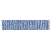 Modder doek Stitch Stripes in Indigo Blue Korte Tafelloper (Horizontaal)