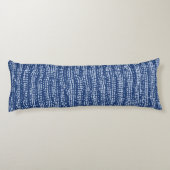 Modder doek Stitch Stripes in Indigo Blue Lichaamskussen (Achterkant)
