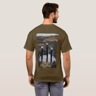 Modder duiken heren bruin T-shirt achterkant