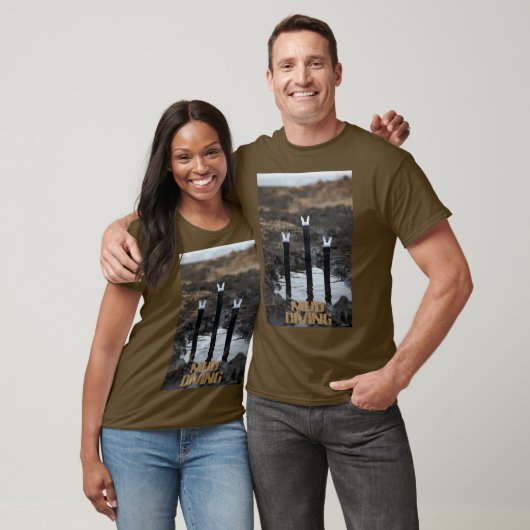 Modder duiken vrouwen bruin T-shirt (Unisex)