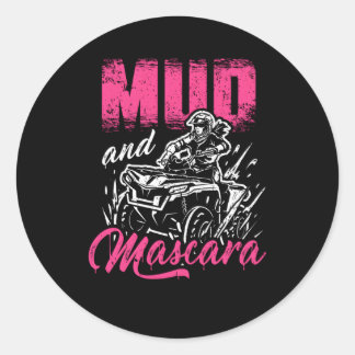 Modder en Mascara 4x4 ATV 4-wieler Quad Biker Ronde Sticker