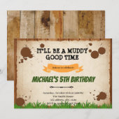 Modder Hindernisbaan Verjaardag Kaart (Voorkant / Achterkant)