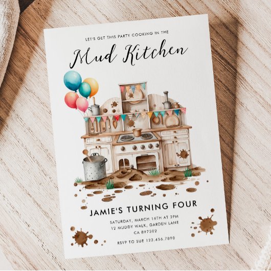 Modder Keuken Verjaardag Uitnodiging