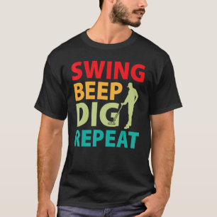 Modder vissen  slinger piep graven herhaal t-shirt