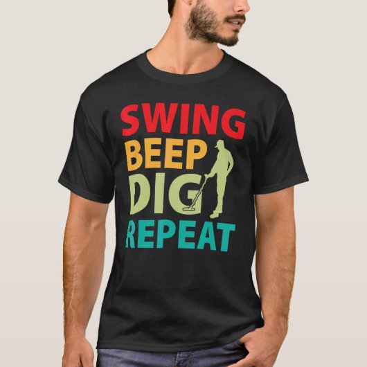 Modder vissen slinger piep graven herhaal t-shirt (Voorkant)