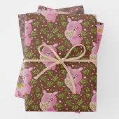 Modderbad Piggy modder splats Wrapping Paper Sheet (In situ)