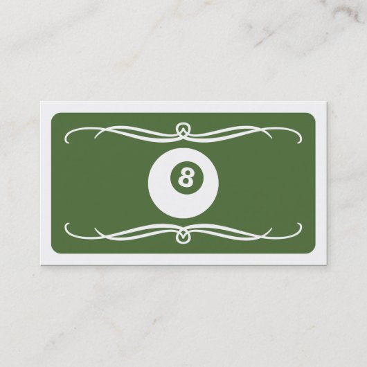 modderbilard (aanpasbare kleur) visitekaartje (Voorkant)