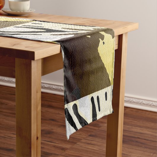 Modderdoek Urban Print Korte Tafelloper (Voorbeeld)