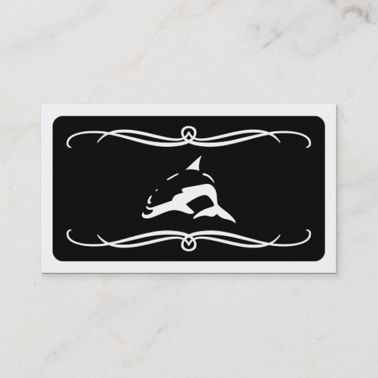 modderdolfijn (aanpasbare kleur) visitekaartje (Voorkant)