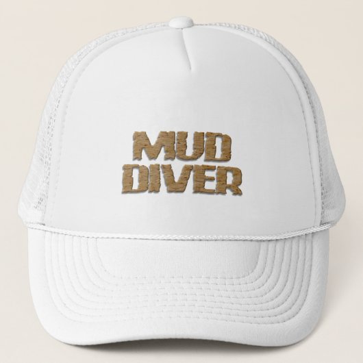 Modderduiker witte schuim truckerhoed trucker pet (Voorkant)