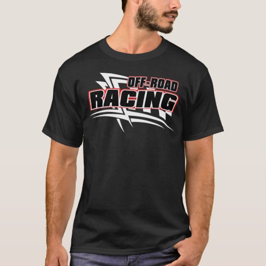 Modderende modder Bogging geruite vlag racen T-shirt (Voorkant)