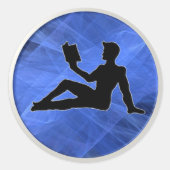 modderflap man ronde sticker (Voorkant)