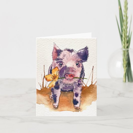 modderig varkentje kaart (Voorkant)
