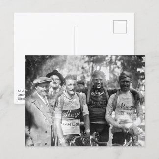 Modderige Gezichten Tour de France 1928 Na Etappe  Briefkaart