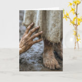 Modderige hand reikt naar Jezus Kaart (Gele Bloem)