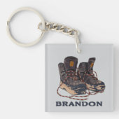Modderige Wandel Laarzen Gepersonaliseerd Buiten A Sleutelhanger (voorkant)