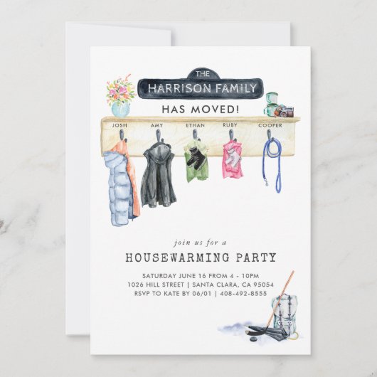Modderkamer Scene | Uitnodiging voor een Housewarm (Voorkant)