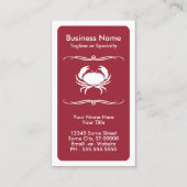 modderkrab visitekaartje (Voorkant)