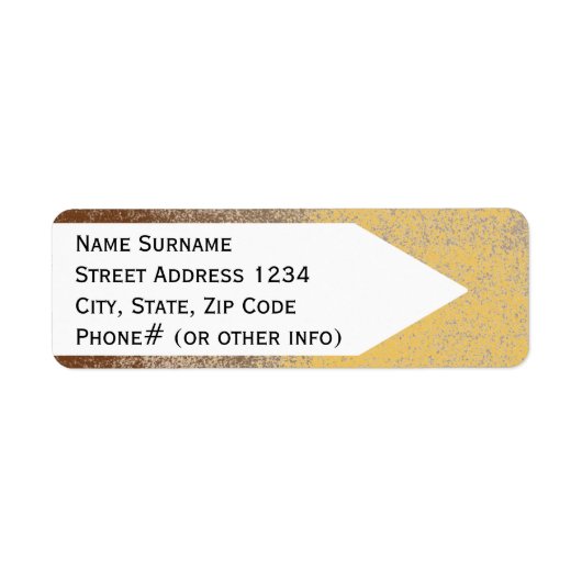 Modderliefhebber Bruin Splash Verouderde verf +Kie Etiket (Voorkant)