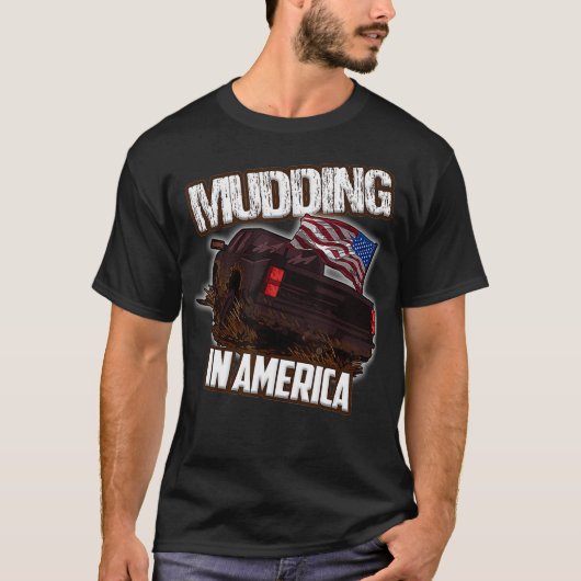 Modders in Amerika Modder Bogging en Modder Racing T-shirt (Voorkant)