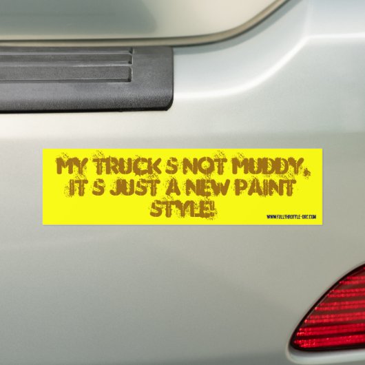 modderstijl bumpersticker (Op auto)