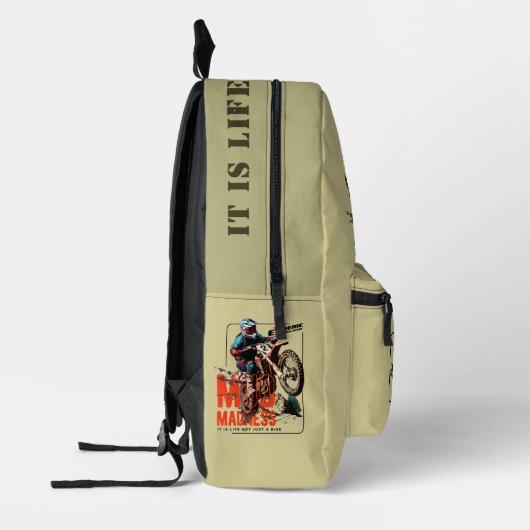 Modderwaanzin | bedrukte rugzak (Links)