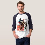 Modderwaanzin | Mannen 3/4 Sleeve Raglan T-shirt (Voorkant volledig)