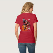 Modderwaanzin | V-hals voor dames T-shirt (Achterkant volledig)