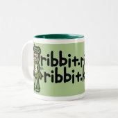 modderwater-mok. tweekleurige koffiemok (Voorkant links)