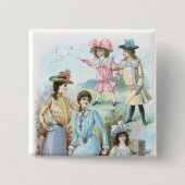 mode 1900 vierkante button 5,1 cm (Voorkant)