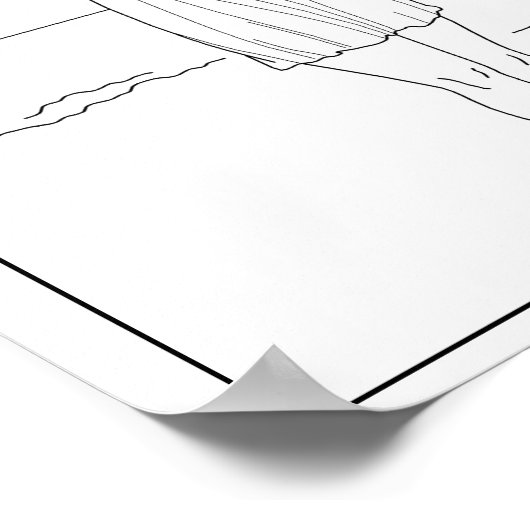 Mode 1913 Vrouw zwemwater Poster (Hoek)