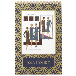 Mode 1920 Faux Gold Art Deco Kalender