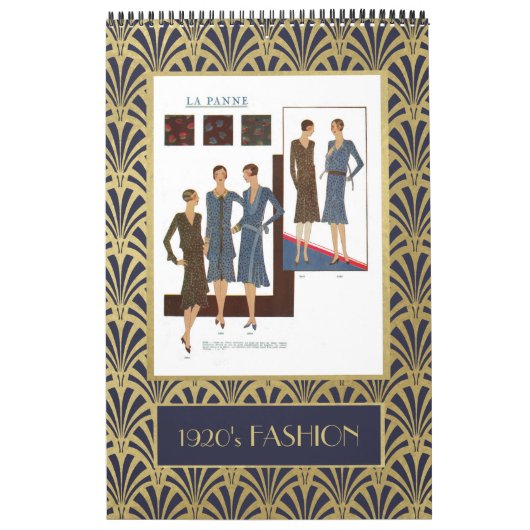  Mode 1920 | Faux Gold Art Deco Kalender (Hoes)