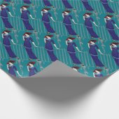 Mode 1920 van Parijs elegante dame Cadeaupapier (Hoek)