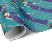 Mode 1920 van Parijs elegante dame Cadeaupapier (Rol Hoek)