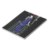 Mode 1920 van Parijs elegante dame Notitieblok (Linkerzijde)